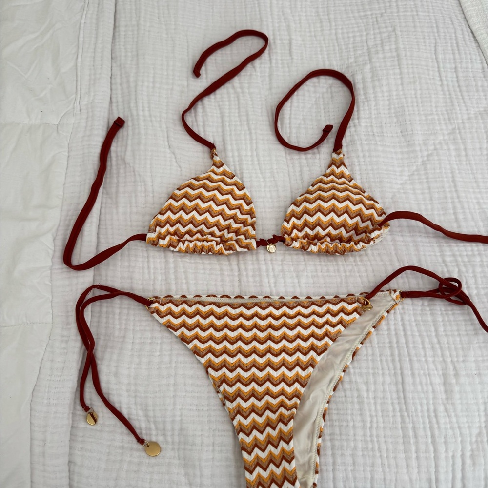 Bananamoon Chevron Pattern Bikini Set - XS